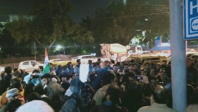 Photo of دہلی پولیس ہیڈ کوارٹر کے سامنے طلبہ کا مظاہرہ جاری